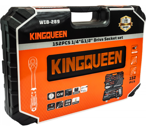 Набор инструментов KINGQUEEN 152 пред, 72 зуба WIB-289