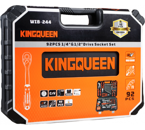 Набор инструментов KINGQUEEN 92 пред, 72 зуба, WIB-244